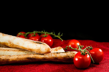 French baguette bread on table