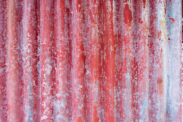 Dirty of Zinc sheets with red color