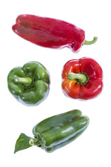 Sweet bell pepper isolated on white background cutout