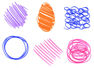 colorful pencil art stroke design