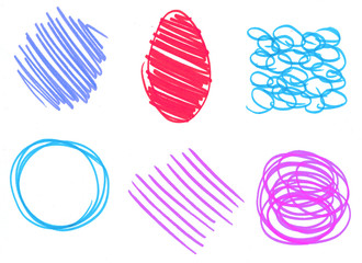 colorful pencil art stroke design