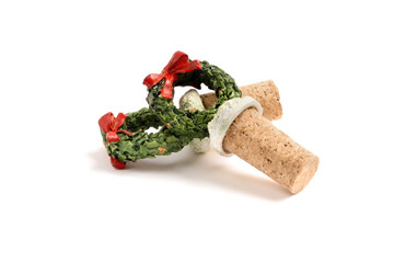 Christmas decorative corks,isolated