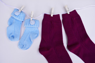 children's and adult socks