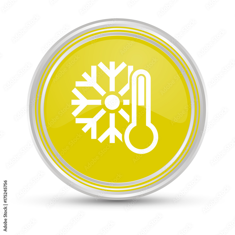 Poster Gelber Button - Thermometer - Frost