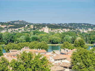 Fototapeta na wymiar Avignon city view from Papal palace