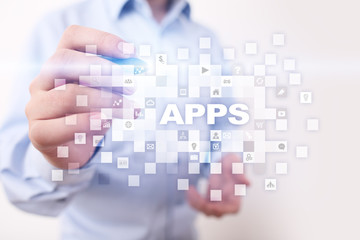 Apps development concept. Business and internet technology concept.