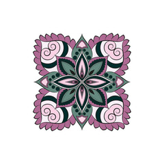 Flower Mandalas. Vintage decorative elements. Oriental pattern, vector illustration. Islam, Arabic, Indian, turkish, pakistan, chinese, ottoman motifs