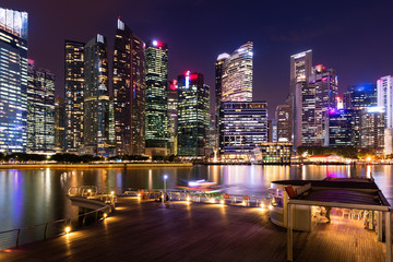 Fototapeta na wymiar Downtown Singapore city skyline