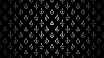 Thai pattern background vector illustration, Thai element pattern on dark background.