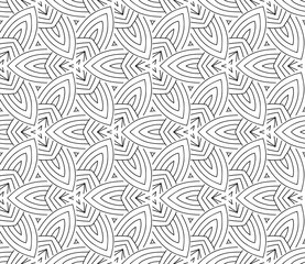 Seamless black and white geometric pattern