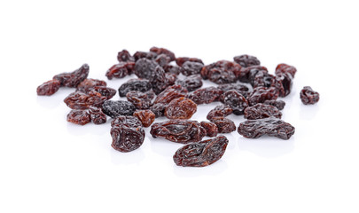 Raisins isolated on white background