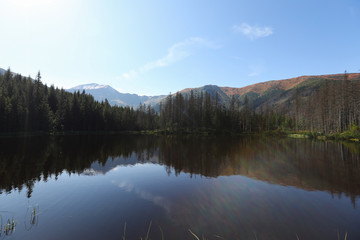 A view on beautiful mountain lake