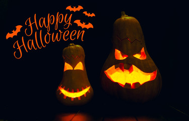 Scary Halloween pumpkins