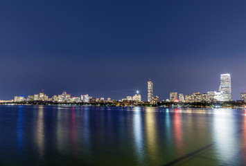 Obraz premium skyline of Boston by night