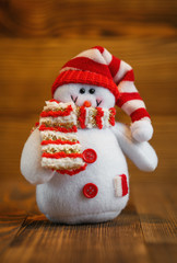 Christmas Doll : Snowman with hat and scarf for Christmas decoration.