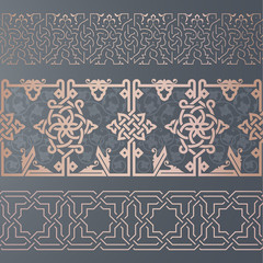 Seamless ribbon ornament in oriental art