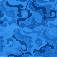 Vector wave background of doodle hand drawn lines