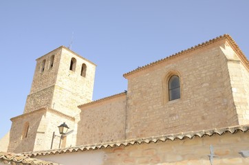 Fototapeta na wymiar Collegiate church in Belmonte, Spain