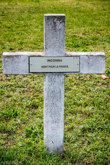 Alignement de croix au cimetière Américain de la nécropole de La Doua à Villeurbanne