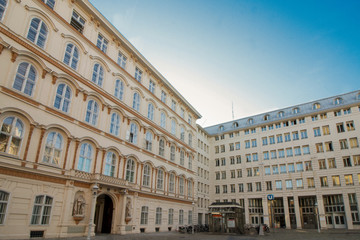 Fototapeta na wymiar Ministerium in Wien, Österreich, auf dem Minoritenplatz