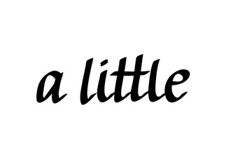 A little words written is cursive