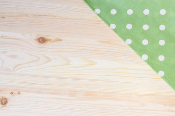 Wooden table covered with a tablecloth Village. Selcuk style. Horizontal.