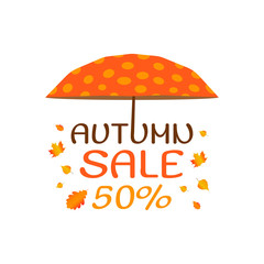 Watercolor autumn foliage vector sale banner 