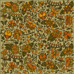 Floral ornamental pattern