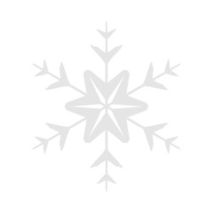 Buntes einfaches Weihnachtssymbol - Schneeflocke