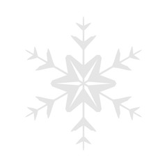 Obraz premium Buntes einfaches Weihnachtssymbol - Schneeflocke