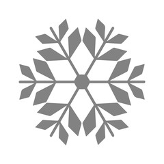 Buntes einfaches Weihnachtssymbol - Schneeflocke grau