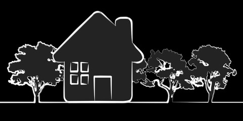 Hand-drawn renewable energy sketch