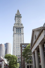 Fototapeta na wymiar Boston, a walk through downtown Boston and Financial district
