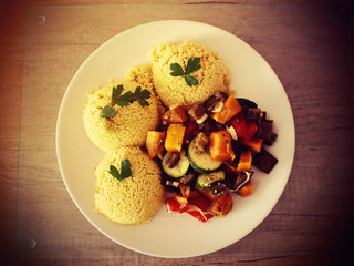 Couscous with tasty roasted vegetables 