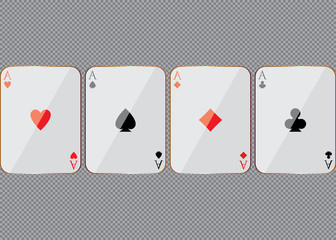 casino card game on a transparent background.