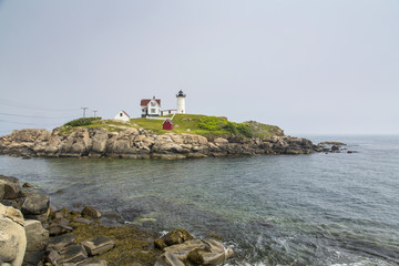 Fototapeta na wymiar Nubble Lighthouse on Cape Neddick