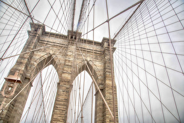 New York, view of the Brooklyn Bridge