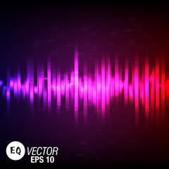 Color Music equalizer design. Vector Illustration