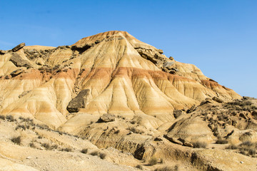 the desert of the Bardenas Reales in the Spanish province of Navarre