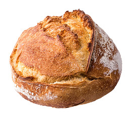 Fresh wheat french bread isolated on white background