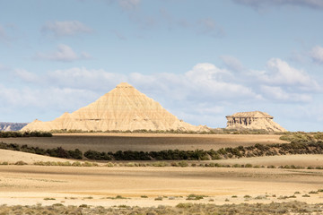 the desert of the Bardenas Reales in the Spanish province of Navarre