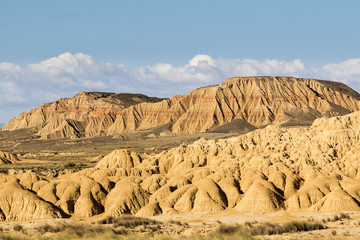 the desert of the Bardenas Reales in the Spanish province of Navarre