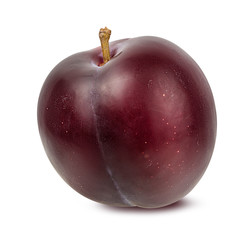 Fresh plum isolated on white background