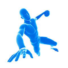 3d rendered medically accurate illustration of handball player