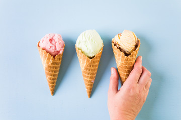 Waffle ice cream cones