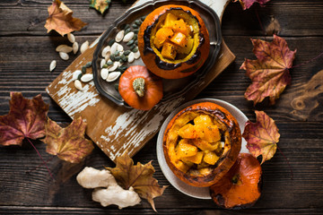 Vegetable stew with pumpkin