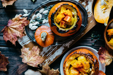Vegetable stew with pumpkin