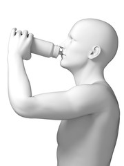 3d rendered medically accurate illustration of guy drinking