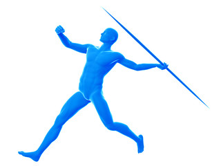 3d rendered medically accurate illustration of a javelin thrower