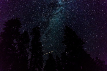 Galaxy Star in the night at Lassen National Park